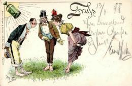 Thiele, Arthur Humor Künstlerkarte 1893 I-II - Thiele, Arthur