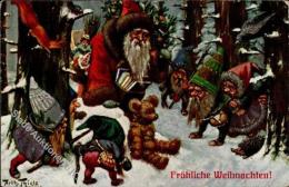 Thiele, Arthur Zwerge Teddybär  Künstlerkarte I-II (Marke Entfernt) Lutin - Thiele, Arthur