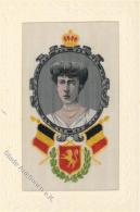 Seide Gewebt Adel Belgien Prinzessin Künstler-Karte I-II Soie - Unclassified