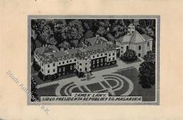 Seide Gewebt Schloss Lany Somersitz Des Präsidenten Tschechien Künstler-Karte I-II Soie - Unclassified