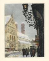 Seide München (8000) Frauenkirche Im Passepartout Ca. 13x18 Cm I-II Soie - Non Classés