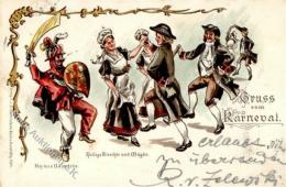 Karneval Litho Künstlerkarte 1898 I-II (fleckig) - Ohne Zuordnung