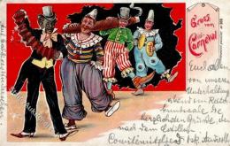 Karneval Litho Künstlerkarte 1900 I-II (Abschürfung) - Non Classificati