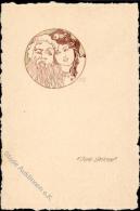 Handgemalt Jugendstil  Künstlerkarte 1908 I-II Art Nouveau Peint à La Main - Zonder Classificatie