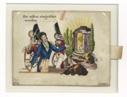 Freundschaftsbild Handcoleriert Zum Ziehen Biedermeier Ca. 1820 9,7 X 7,5 Cm I-II - Unclassified