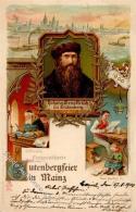 Buch Gutenberg Mainz (6500) 500 Jahr Feier 1900 Künstler-Karte I-II - Unclassified
