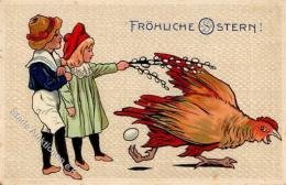 Kind Huhn Ostern  Prägedruck 1912 I-II Paques - Ohne Zuordnung