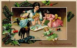 Weihnachten Kinder Puppe Spielzeug  Prägedruck 1915 I-II Noel Jouet - Altri & Non Classificati