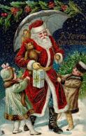 Weihnachtsmann  Kinder Teddy Puppe Weihnachten  Prägedruck 1908 I-II Pere Noel Noel - Unclassified