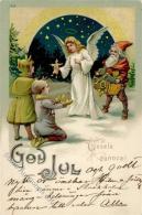 Weihnachtsmann Engel Kinder Puppe Spielzeug  Künstlerkarte 1904 I-II Pere Noel Jouet Ange - Unclassified