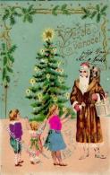 Weihnachtsmann Kinder 1901 Präge-Karte I-II Pere Noel - Unclassified