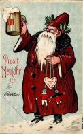 Weihnachtsmann Puppe Bier Präge-Karte I-II Pere Noel Bière - Non Classés