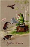 Frosch Personifiziert Grammophob Maikäfer 1914 I-II (fleckig) Hanneton Grenouille - Ohne Zuordnung