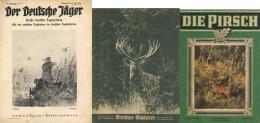 Jagd Partie Mit Circa 30 Zeitungen Illustrierten Meist Vor 1945 II (altersbedingete Gebrauchsspuren) Chasse - Caccia