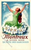 Blume Montreux (1820) Schweiz Narzissenfest  Künstlerkarte I-II - Non Classificati