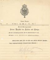 Adel Hohenzollern Kaiser Wilhelm II Brief Telegramm Mit Original Unterschrift 1922 I-II - Ohne Zuordnung