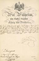Adel Hohenzollern Wilhelm I König Von Preußen Dimissoriale 1874 Mit Orig. Unterschrift I-II - Zonder Classificatie