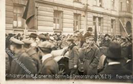 Politik Plattling (8350) Ministerpräsident Eisner Mit Gattin Foto AK 1919 I-II - Sonstige & Ohne Zuordnung