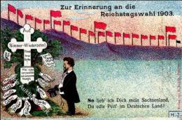 Politik Reichstagswahl 1903 Künstlerkarte 1903 I-II - Andere & Zonder Classificatie