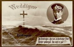 Militär, Marine, Heldengrab", Braune Fotokarte (Weddigen), Ungebraucht, 1914/18 I-II" - Unclassified