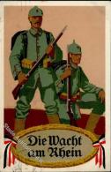 WK I Die Wacht Am Rhein Soldat Pickelhaube Schwarz-Weiß-Rot Künstlerkarte 1914 I-II - Non Classés