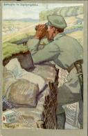 WK I Sign. Georgi, W. Beobachter Im Schützengraben Leibniz Keks Künstlerkarte 1916 I-II (fleckig) - Non Classés