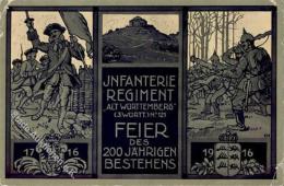 Regiment Infanterie Regt. Alt Württemberg (3. Württ.) Nr. 121 200 Jähriges Bestehen Künstlerkarte 19 - Regimenten