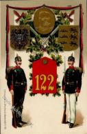Regiment Nr. 122 Präge-Karte 1912 I-II - Régiments