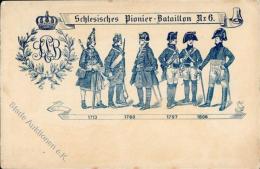 SCHLESIEN - Schlesisches PIONIER-BATAILLON Nr. 6" Feldpostkarte I-II" - Regiments