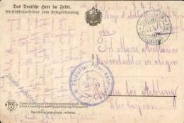 Feldpost WK I Bayern, 1917, Blauer K.B. Feldluftschiffer-Abteilung 4", Sw FP-Ak (Neueste Nachrichten Vom Felde), K2 "FP - Ohne Zuordnung