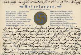 HAKENKREUZ - NS-Liedkarte ARIERFARBEN" I" - Unclassified