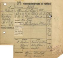 WK II KZ - Post St. Georgen Gusen (Mauthausen) Auslieferbescheinigung Für Expressgut 1 Krt. Leicht Verderbliche Leb - Unclassified
