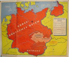 WK II Landkarte Grossdeutsches Reich 1933 Circa 75x60 Cm I-II - Unclassified