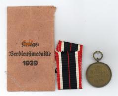 WK II Orden Kriegsverdienstmedaille Mit Verleihungsurkunde I-II - Unclassified