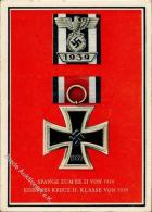 WK II Orden Spange Zum EK II Von 1914 Und Eisernes Kreuz II. Klasse Von 1939 Ansichtskarte I-II (Stauchung) - Unclassified