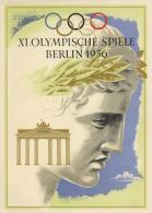 WK II Schmucktelegramm XI Olympischen Spiele Berlin 1936 Sign. Stanzig I-II - Zonder Classificatie