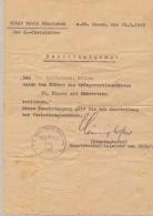 WK II Verleihungsurkunde Kriegsverdienstkreuz 2. Klasse Mit Schwertern, Schüürmann I-II - Non Classés