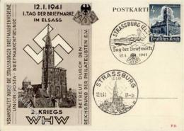 WK II Tag Der Briefmarke Im Elsass I-II - Non Classificati