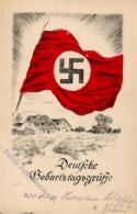 RADIERUNG-Propagandakarte WK II - DEUTSCHE GEBURTSTAGSGRÜSSE" 1933 I" - Ohne Zuordnung