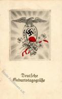RADIERUNG-Propagandakarte WK II - DEUTSCHE GEBURTSTAGSGRÜSSE" I" - Zonder Classificatie