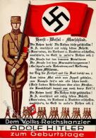 HORST WESSEL MARSCHLIED WK II - NSDAP-Prop-Ak Zum Hitler-Geburtstag I R!R! - Ohne Zuordnung