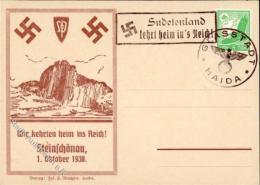 SUDETENLANDBEFREIUNG 1938 WK II - S-o STEINSCHÖNAU 1938" I" - Non Classés