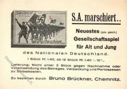 SA-KAMPFSPIEL WK II - S.A. Marschiert.." Werbekarte Chemnitz 1932! I" - Non Classés