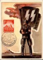 SS WK II Propaganda Künstler-Karte I-II - Unclassified