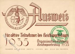 RP NÜRNBERG 1935 WK II - AUSWEISKARTE Selten ! I - Unclassified