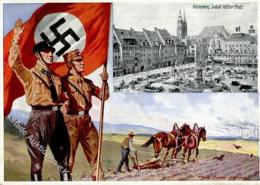 SA-Propagandakarte DEUTSCHES LAND WK II - NÜRNBERG - Adolf Hitler-Platz" I" - Non Classificati