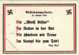 SAARBEFREIUNG 1935 - Abstimmungskarte S-o I - Ohne Zuordnung