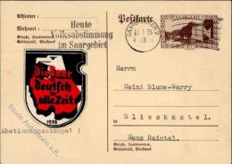 SAARBEFREIUNG 1935 - GSK Mit SAAR-VIGNETTE Und S-o I - Zonder Classificatie