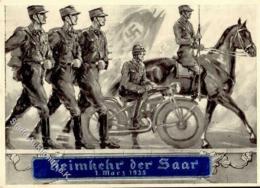 SAARBEFREIUNG 1935 - Heimkehr Der SAAR - Seltene SA-Karte Mit S-o I - Ohne Zuordnung