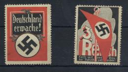 Propaganda WK II 2 Vignetten Deutschland Erwache U. 3. Reich I-II - Non Classificati